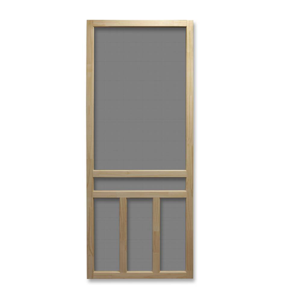 RELIABILT 36-in x 80-in Brown Wood Hinged Screen Door | W3B36D