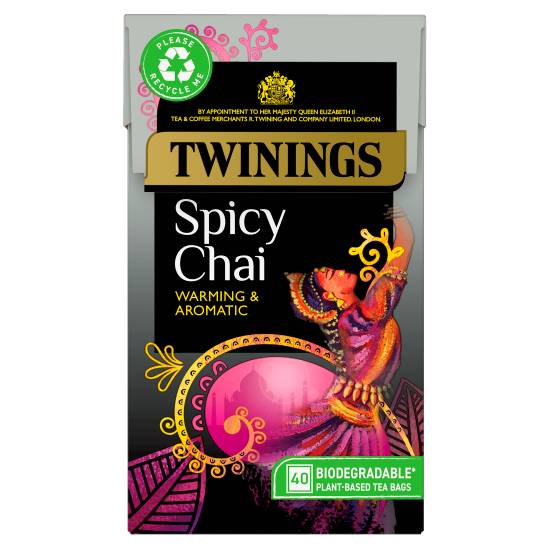 Twinings Spicy Chai 40 Plant-Based Tea Bags 100g