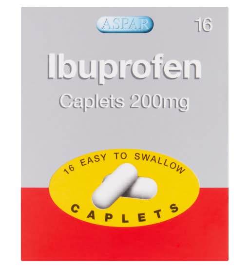 Aspar Ibuprofen 200 mg Caplets (16 pack)