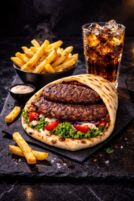 Menu Sandwich Cheese Naan (steak haché)