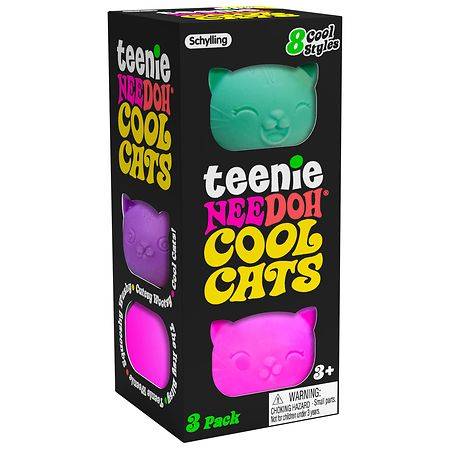 NeeDoh Teenie Cool Cat, 3Y+ (3 ct)