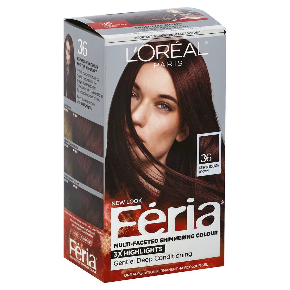 L'oréal Feria Permanent Haircolour Burgundy Brown 36