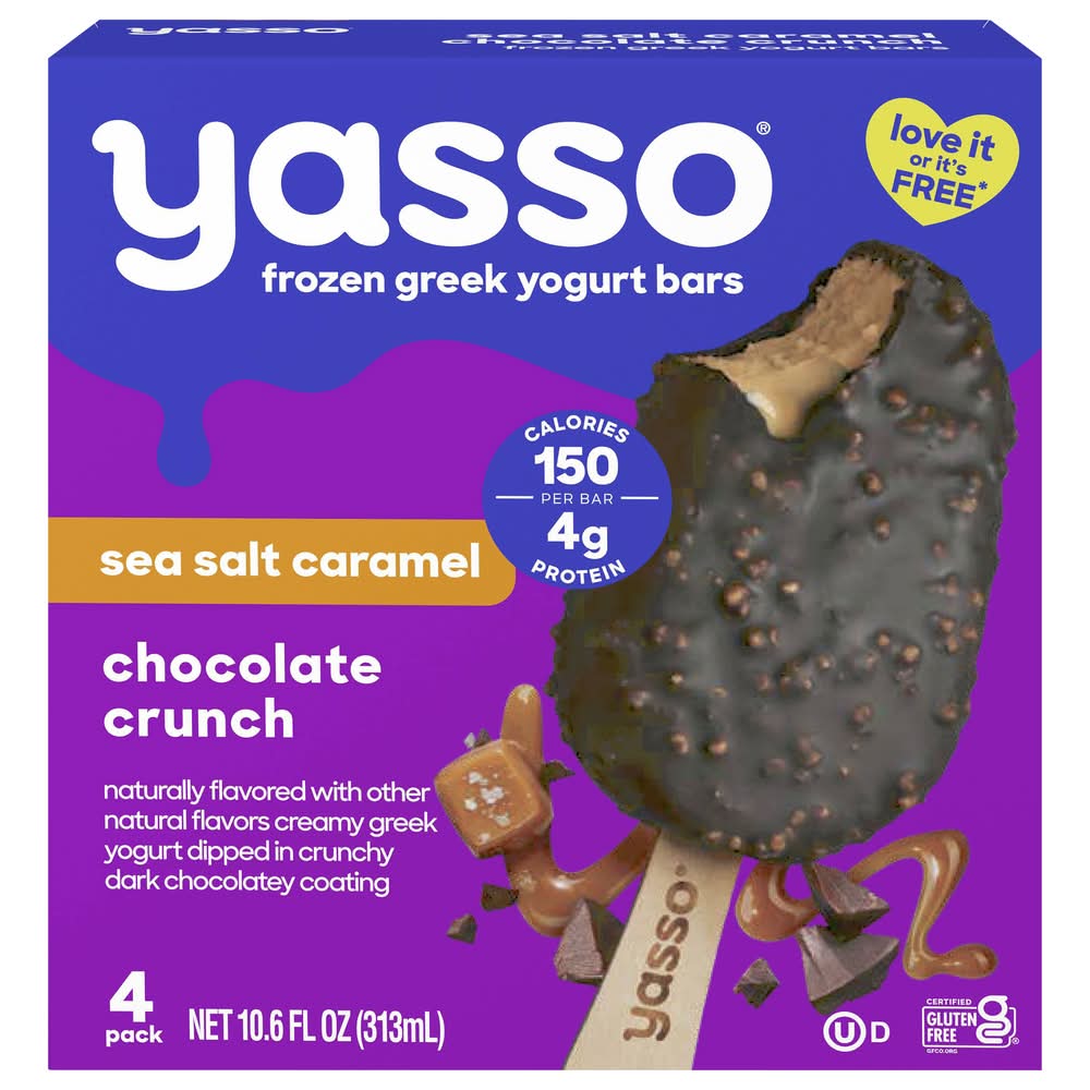 Yasso Sea Salt Caramel Chocolate Crunch Greek Yogurt Bars (11 oz)