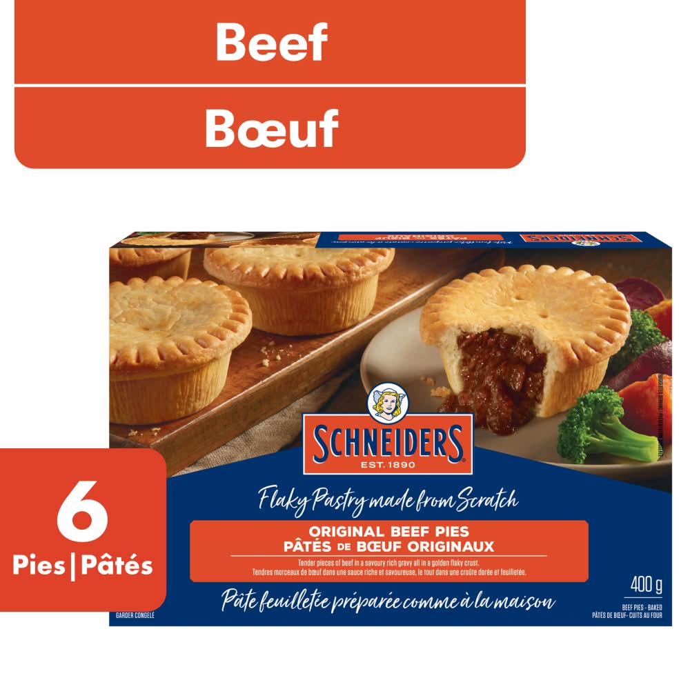 Schneiders Original Beef Pies (400 g, 6 ct)
