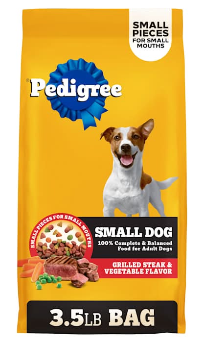 Pedigree Grilled Steak and Vegetable Flavor Adult Small Dry Dog Food, 3.5 lbs.