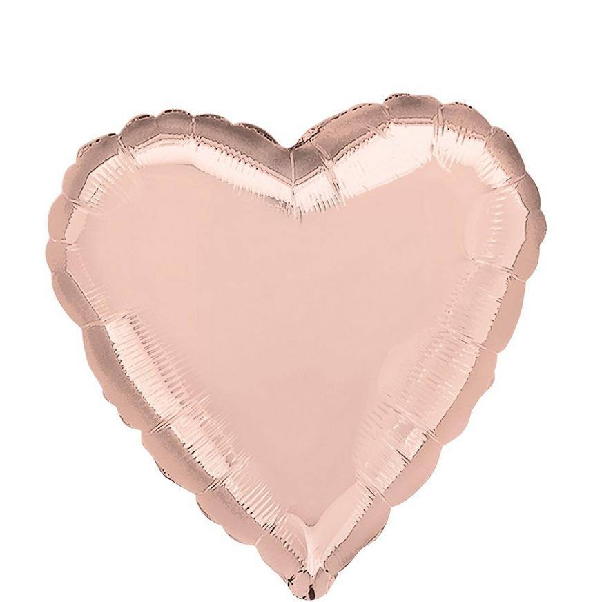 Party City Heart Foil Balloon, Rose Gold