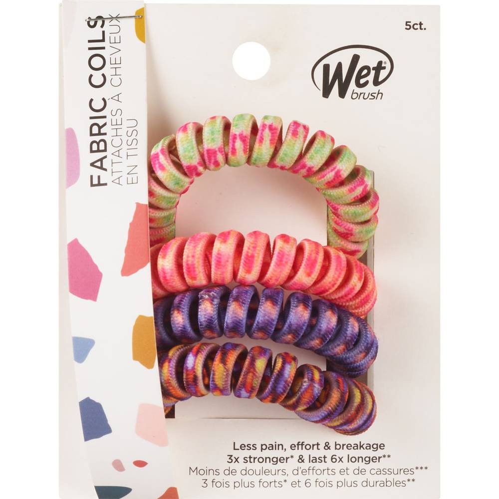 Wet Brush Fabric Coils Hair Ties, Assorted (4 ct)