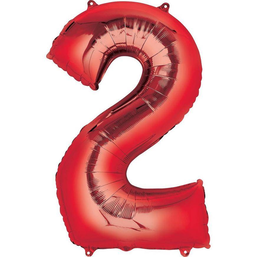 Uninflated 34in Red Number Balloon (2)