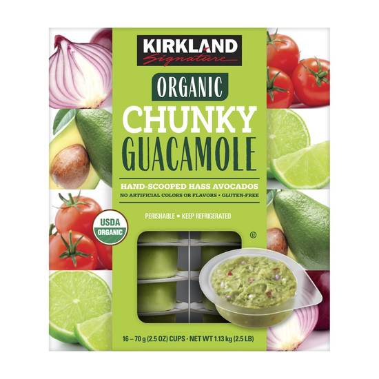 Kirkland Signature Organic Chunky Guacamole (16 ct, 2.5 oz)