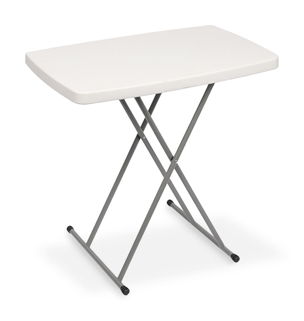 4TUNE · Mesa rectangular plegable, 76x50x49.5 cm, blanco