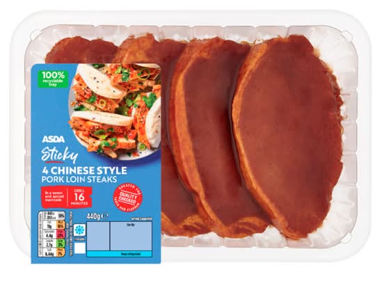 ASDA Sticky Chinese Style Pork Loin Steaks (440g)