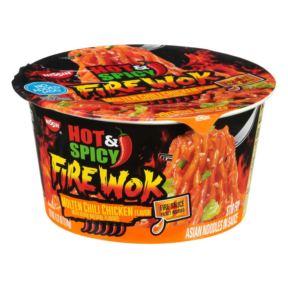 Nissin Hot & Spicy Firewok Molten Chili Chicken Noodles (4.37 oz)