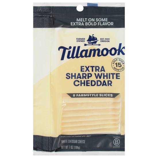 Tillamook Extra Sharp White Cheddar Farmstyle Thick Cut Cheese