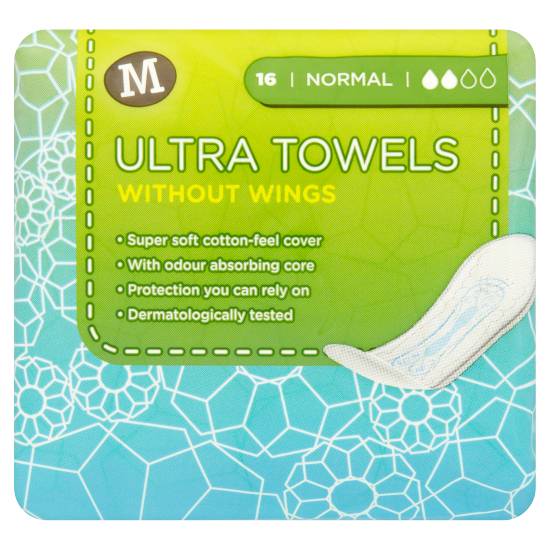 Morrisons Normal Ultra Towels Without Wings (16 pack)