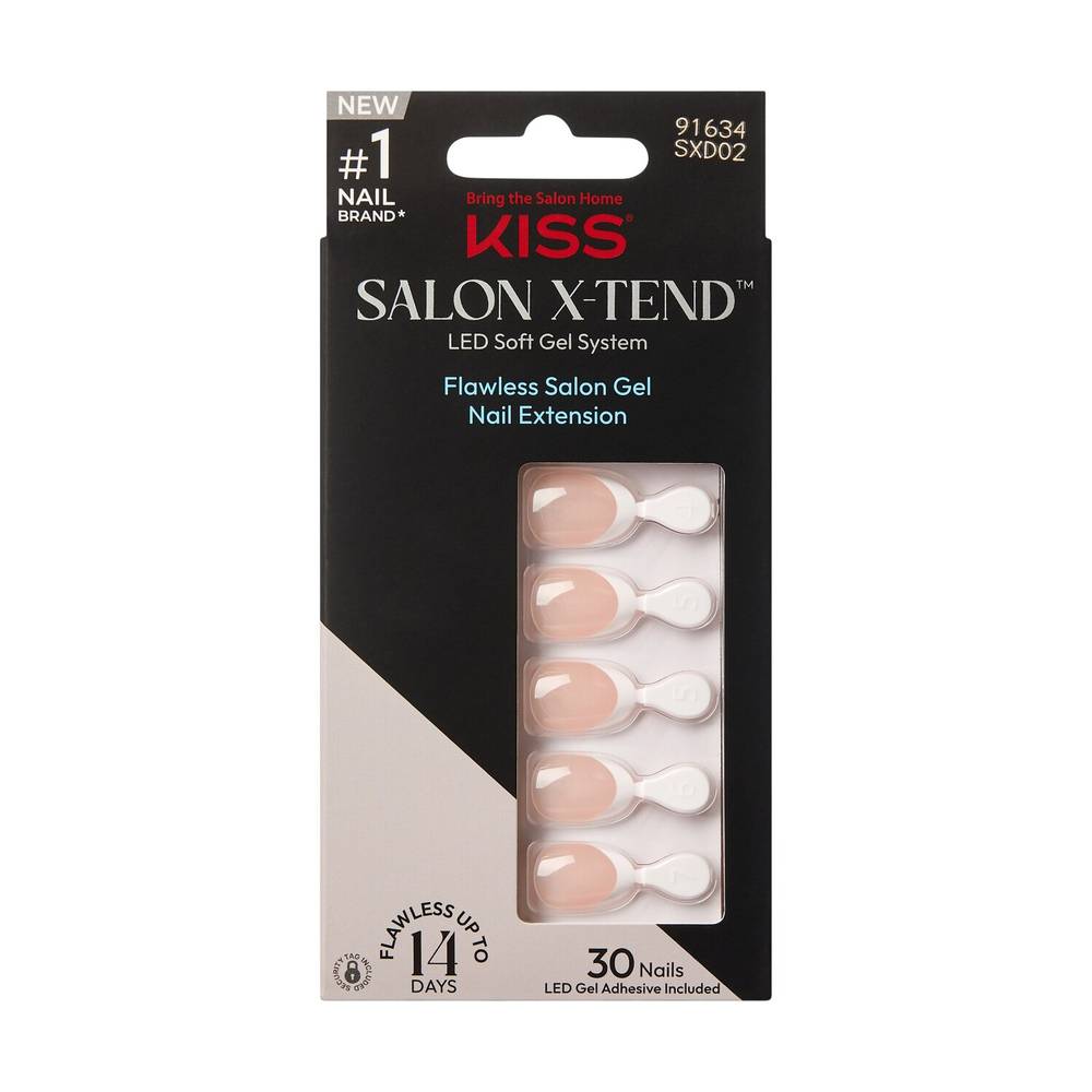 Kiss Salon X-Tend Nails Nonsense (light white)