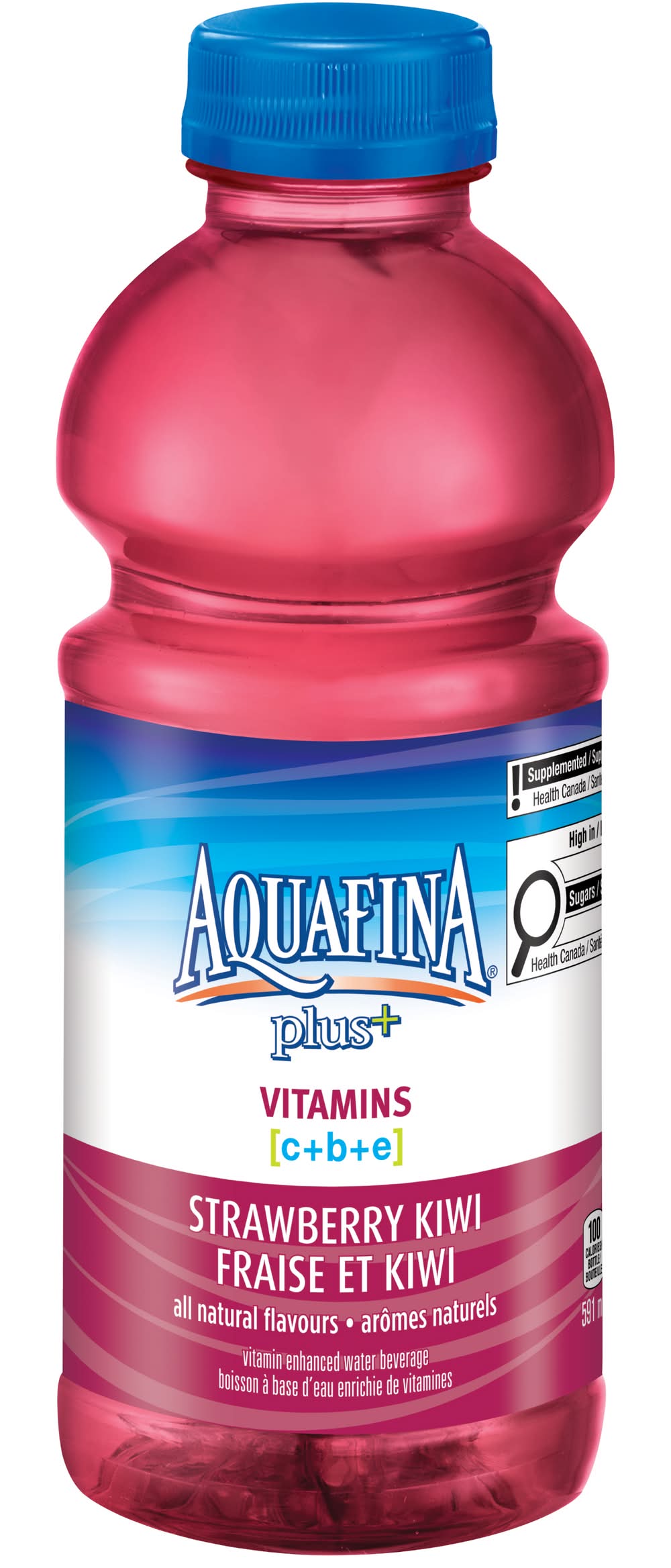 Aquafina eau vitaminés plus aux fraises et kiwi (591ml) - plus strawberry kiwi water (591 ml)