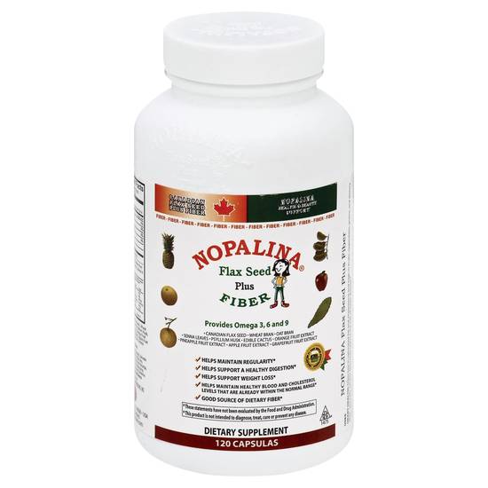 Nopalina Flax Seed Plus Fiber Capsules (120 ct)