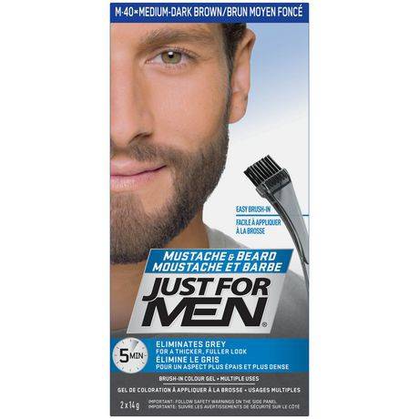 Just For Men Mustache and Beard Medium-Dark Brown Haircolour M40 (60 g)