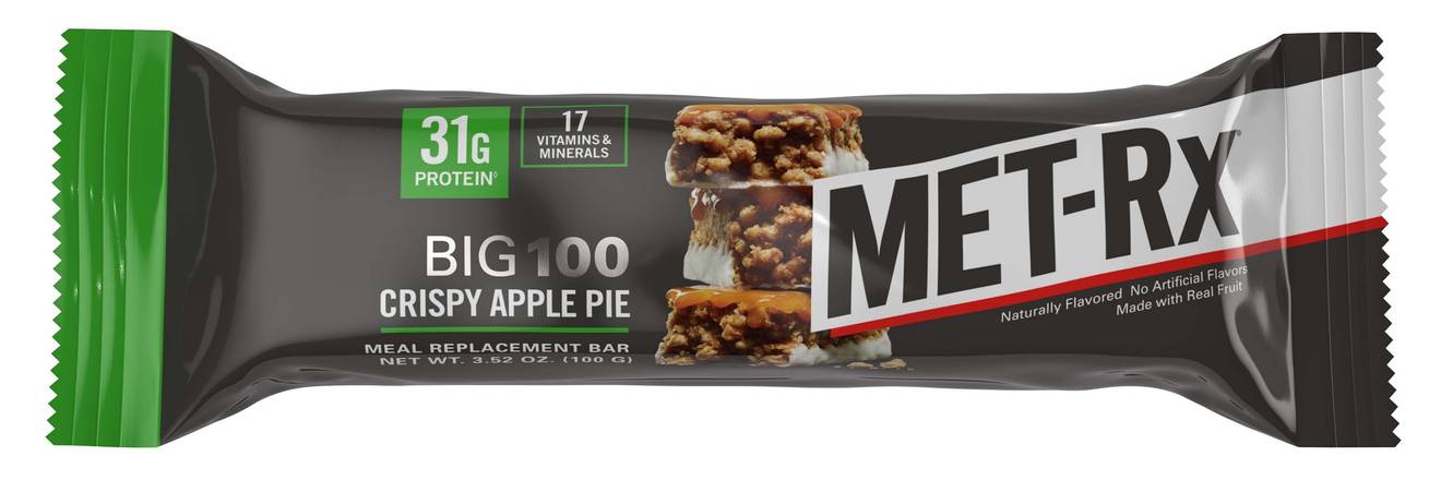 MET-Rx Big 100 Protein Meal Replacement Bar, Crispy Apple Pie