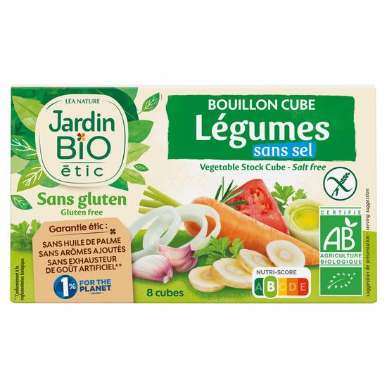 Jardin Bio - Bouillon cube légumes (8 pièces)