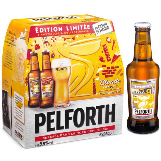 Pelforth - Bières blondes au cœur du nord (6 pièces, 250 ml )