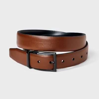 Goodfellow & Co. Two-In-One Reversible Dress Belt, Men, M, Brown