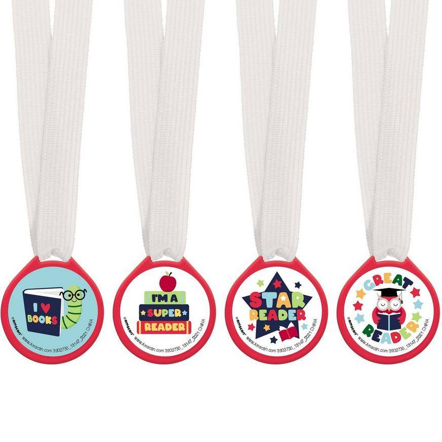 Reading Award Medals, 12ct - National Read Across America Day