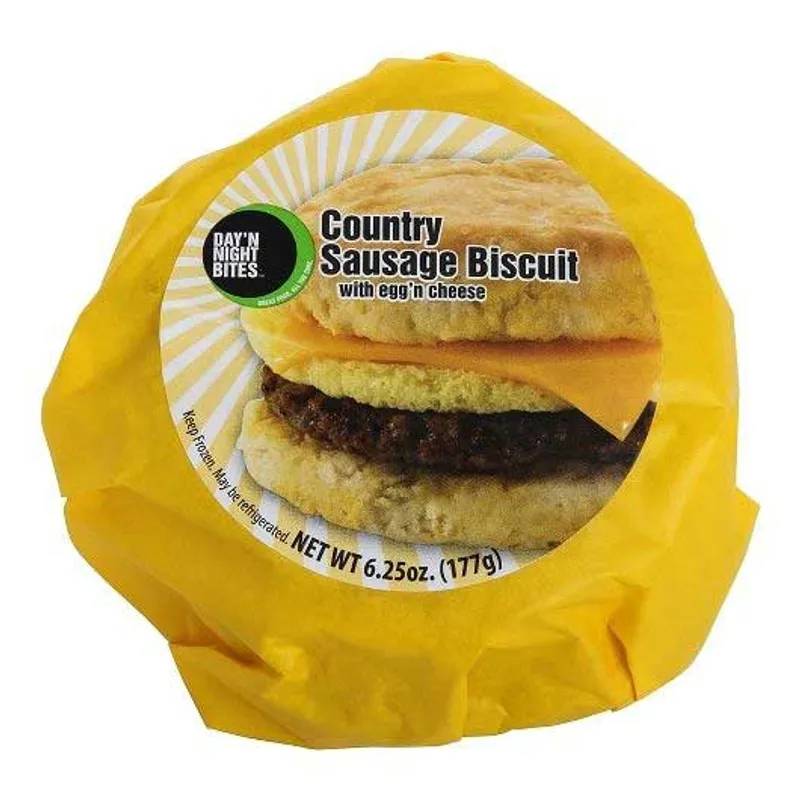Day N Night Bites Country Sausage Biscuit with Egg Cheese