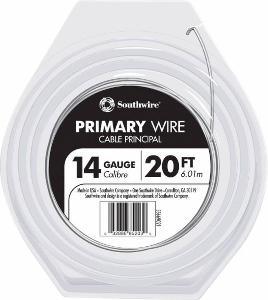 Southwire 20-ft 14-AWG Stranded White Gpt Primary Wire | 55669021