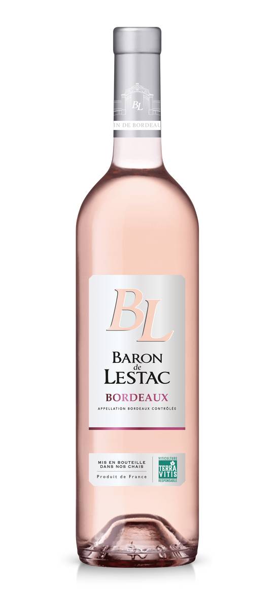 Baron de Lestac - Vin rosé AOP Bordeaux terra vitis domestique (750 ml)