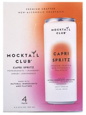 Mocktail Club Capri Spritz Non Alcoholic 4 Cans - 12 Fl. Oz.