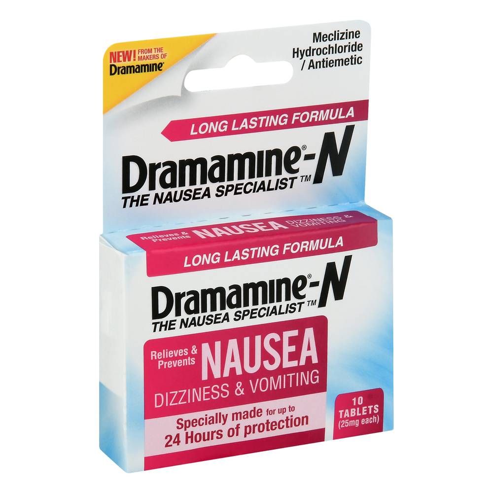 Dramamine Long Lasting Formula Nausea Tablets 25 mg (1.6 oz)