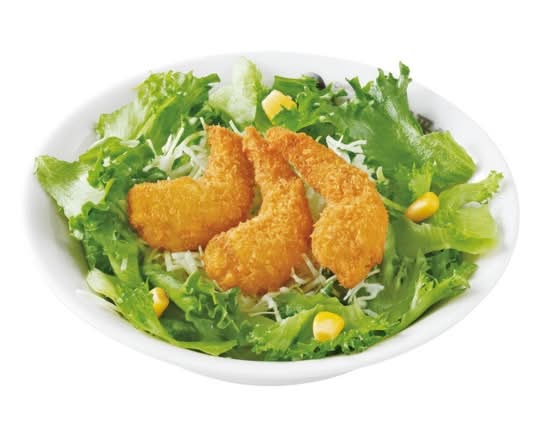 プチエビフライサラダ Crispy breaded shrimp salad