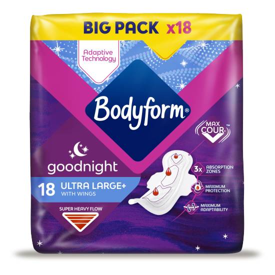 Bodyform Cour-V Ultra Night Sanitary Towels Wings