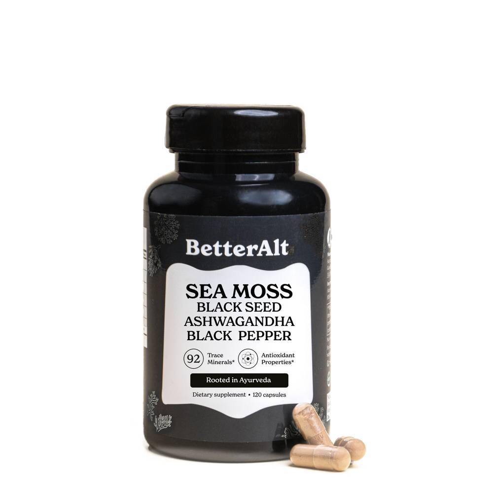 Betteralt Sea Moss Dietary Supplement Capsules (120 ct)