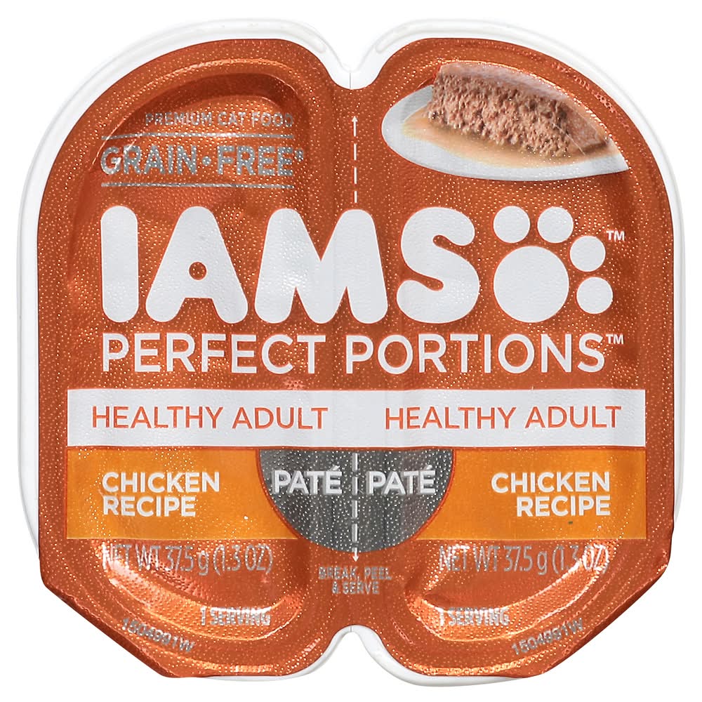 Iams Perfect Portions Healthy Adult Premium Paté Chicken Recipe Cat Food (2.6 oz, 2 ct)