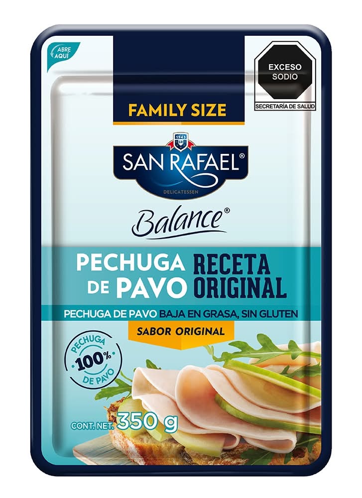 San Rafael · Balance pechuga de pavo rebanada, Familiar (350 g)