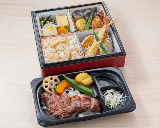 松花堂弁当(熟成サーロインステーキ付き)