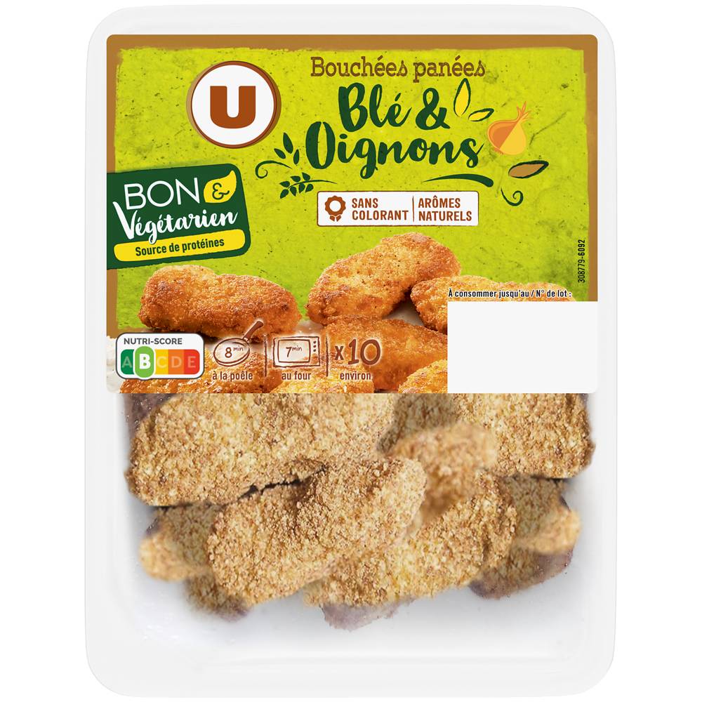 U - Bon & végétarien bouchées panées blé et oignons