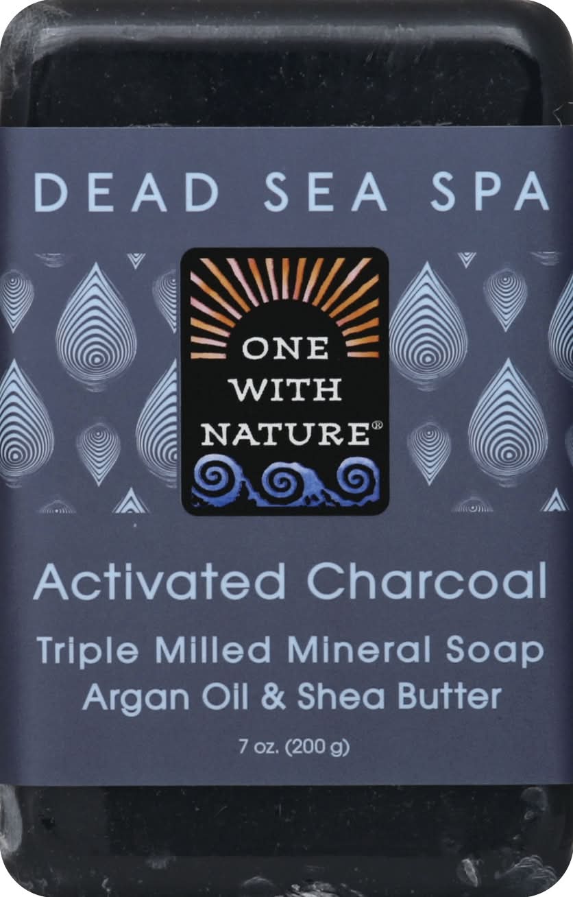 One With Nature Activated Charcoal Triple Milled Mineral Soap (7 oz)