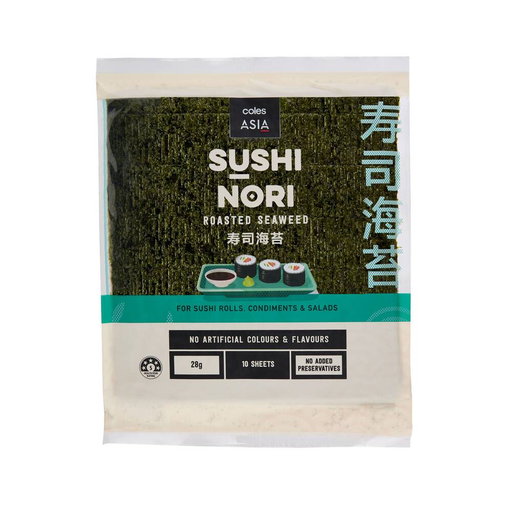 Coles sushi nori roasted seaweed