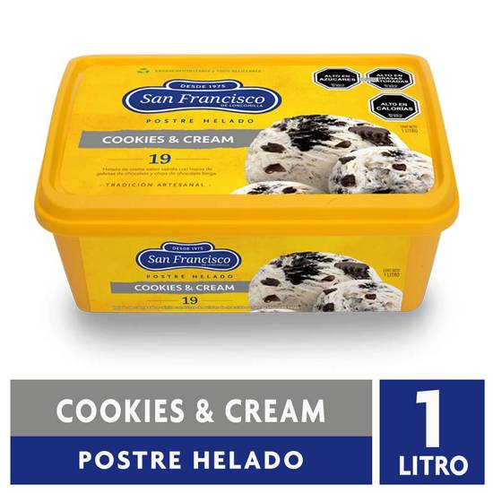 San francisco de loncomilla postre helado cookies & cream (1 l)