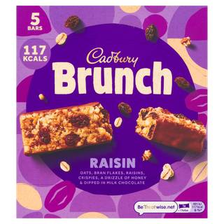 Cadbury Brunch Raisin Bars (5 pack)