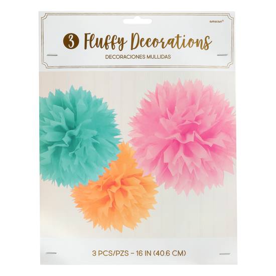 Amscan 16 Inch Fluffy Decorations (3 ct)