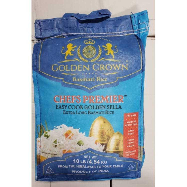 Golden Crown Chefs Premier Extra Long Basmati Rice (10 lbs)