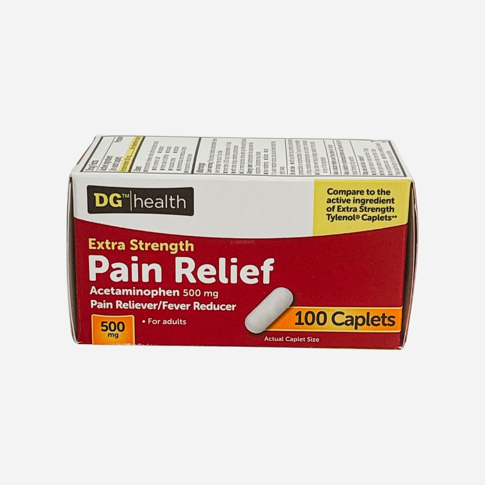 Dg Health Extra-Strength Pain Reliever Caplets 100 Ct