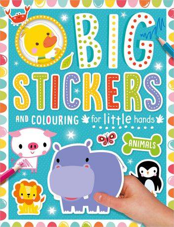 Make Believe Ideas Big Stickers For Little Hands Animals, Multi-Color