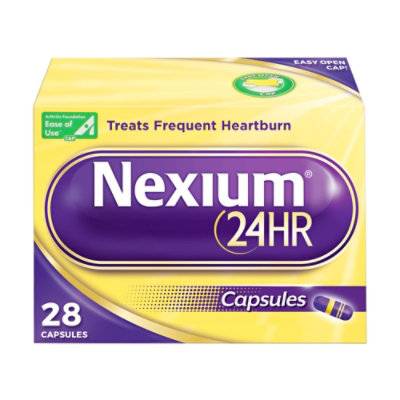 Nexium 24Hr Delayed Release Heartburn Relief Capsule Esomeprazole Magnesium Acid Reducer - 28 Count