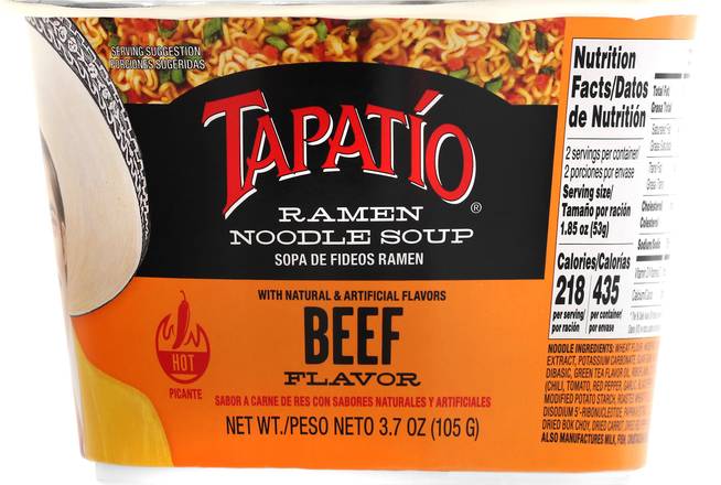 Tapatio Beef Flavor Ramen Noodle Soup (3.7 oz)