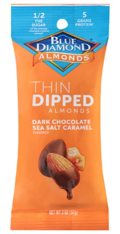 Blue Diamond Almonds Thin Dipped Dark Chocolate Sea Salt Caramel